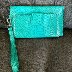Snake skin clutch new never used